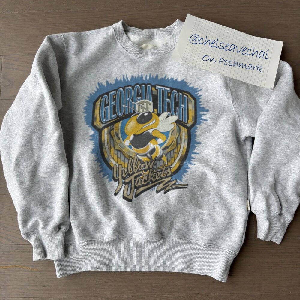 Vintage 90s Georgia Tech Yellow Jackets Swaetshirt NCAA Georgia Tech shirt tee